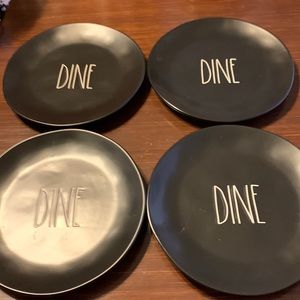 Rae Dunn Dinner Plates Set of 4